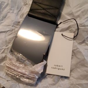 Robert Rodriguez Collection black leather belt